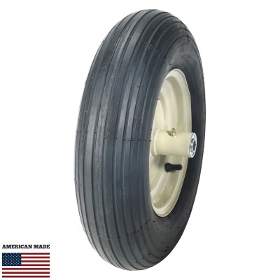 Scenic Road Wheel with Bearing &amp; Grease Fitting - Ribbed Tire   